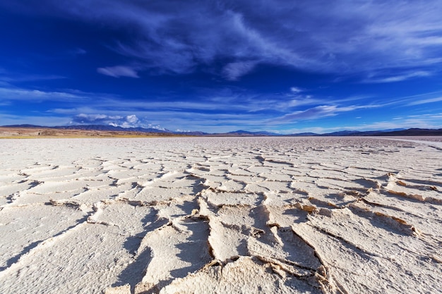 Zoutwoestijn in de provincie Jujuy, Argentinië