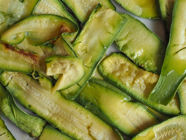 Zucchini aka courgettes vegetables food background