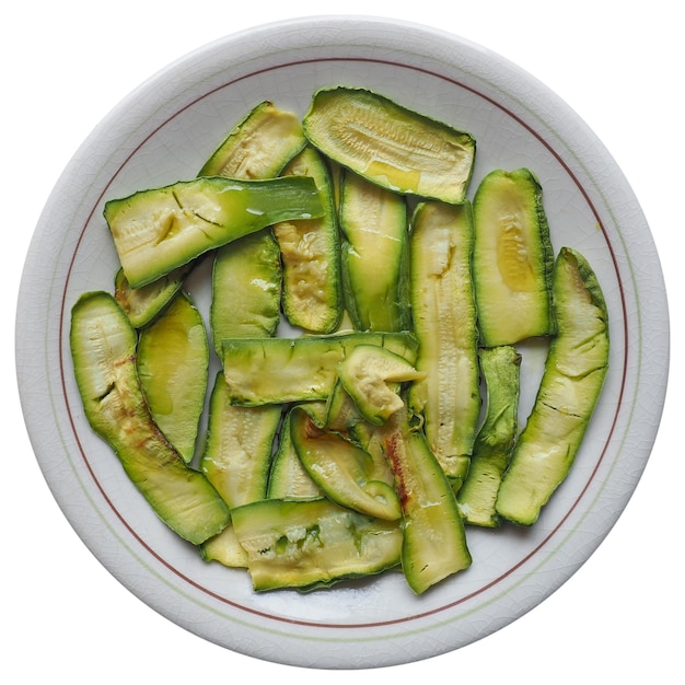 Zucchini aka courgettes vegetables food isolated over white