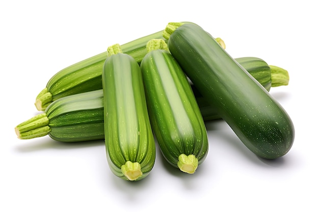 Zucchini fruit isolated on white background