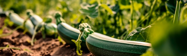 Zucchini harvest in the garden Generative AI