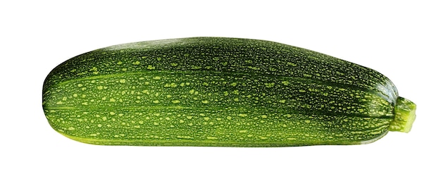 Zucchini isolated on white background.  single green vegetable.