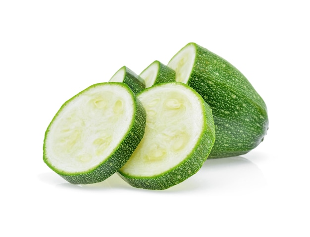 Zucchini isolated on white background