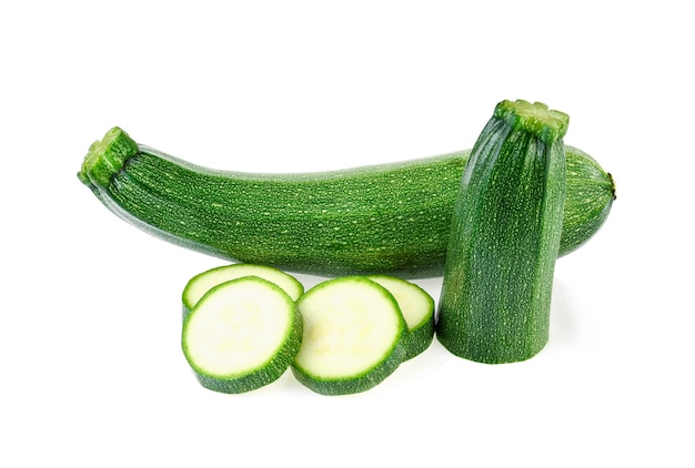 Zucchini isolated on white background