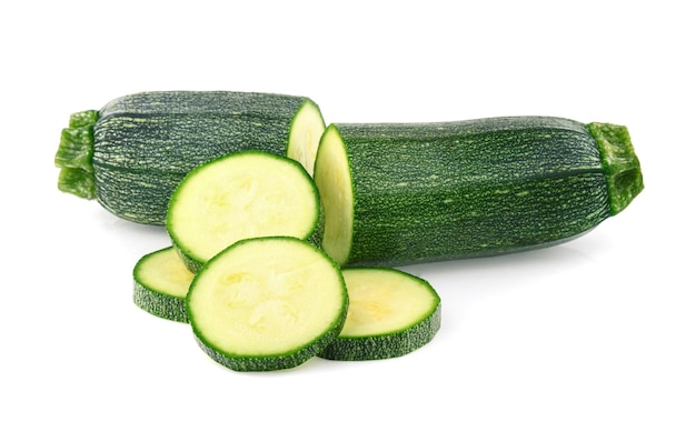 zucchini isolated on white background