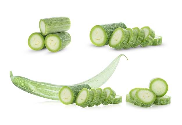 Zucchini isolated on white.