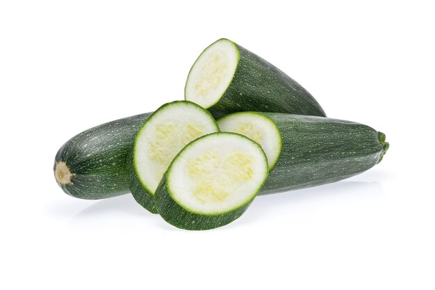 Zucchini isolated on white