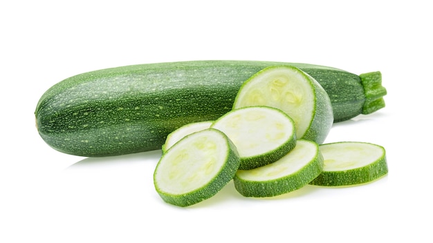 Zucchini isolated on white