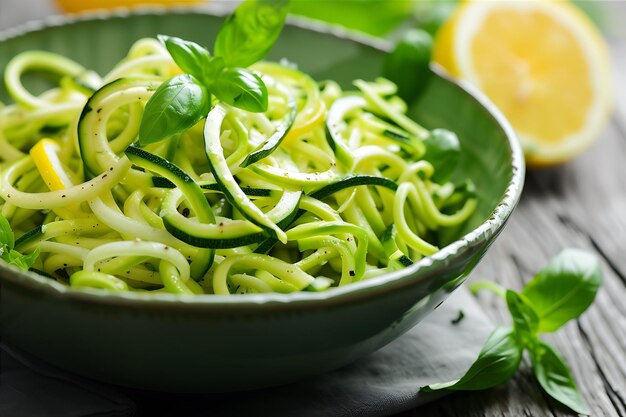 Zucchini Noodles Lemon Bowl