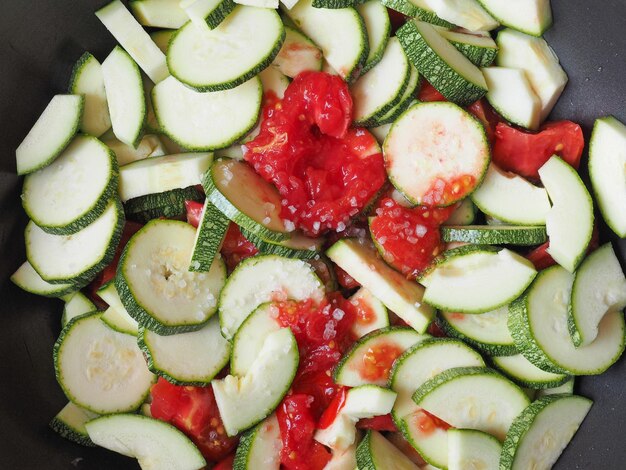 Zucchini with tomato