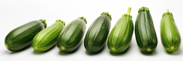 Foto zucchini su uno sfondo bianco