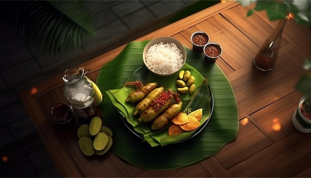 Zuid-Indiase voedsel thali achtergrond
