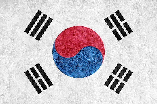 Zuid-Korea Metalen vlag Getextureerde vlag