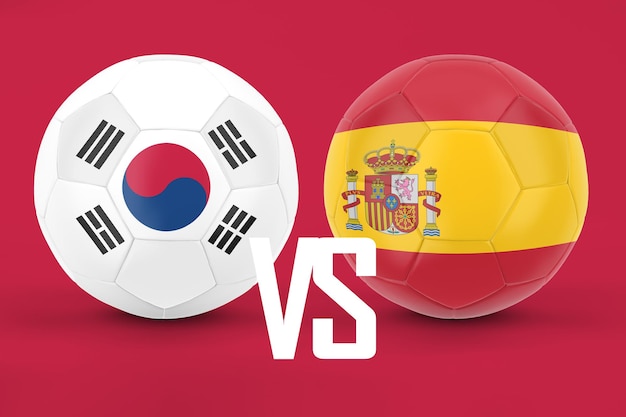 Zuid-Korea versus Spanje Voetbal