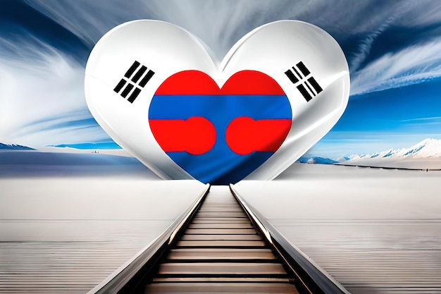 Zuid-Korea Vlag Hart Banner