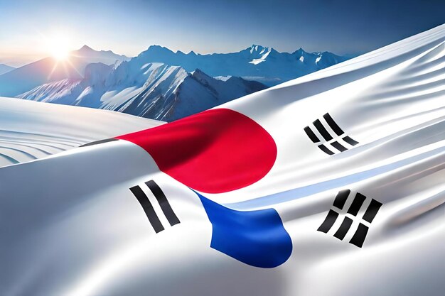 Zuid-Korea Vlag Hart Banner