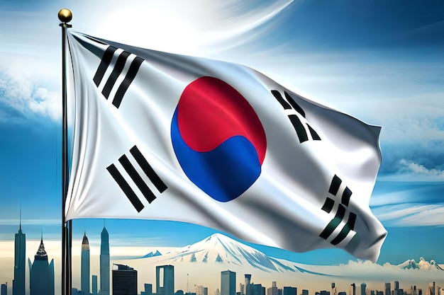 Zuid-Korea Vlag Hart Banner