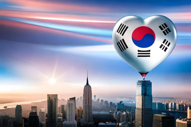 Zuid-Korea Vlag Hart Banner