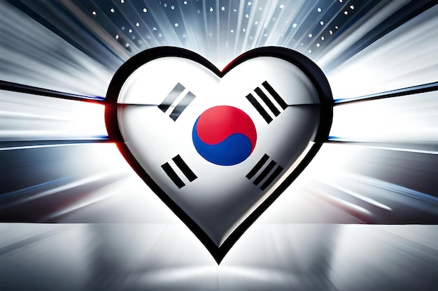 Zuid-Korea Vlag Hart Banner