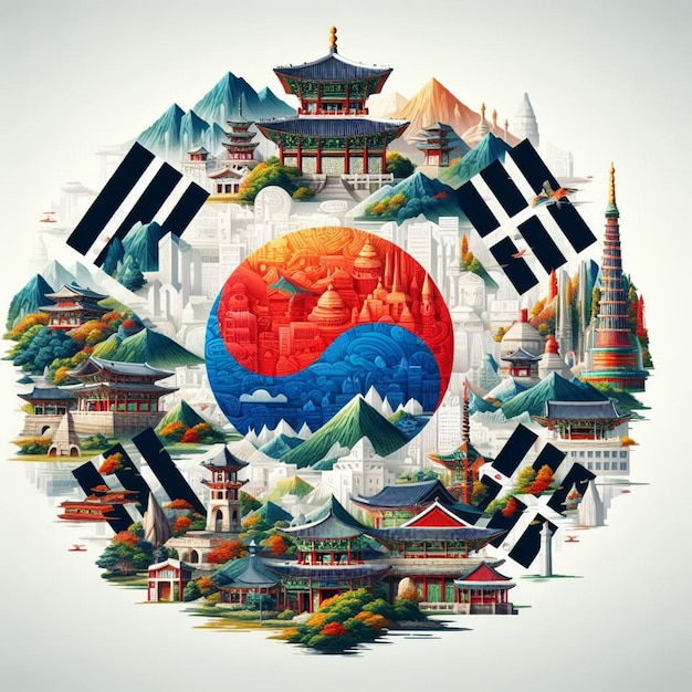 Zuid-Koreaanse vlagkunst die het ambacht en de creativiteit achter het ingewikkelde ontwerp viert