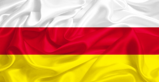 Zuid-Ossetië vlag vliegt in de wind