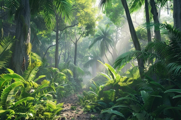 Zuidoost-Aziatische regenwouden met diepe jungle
