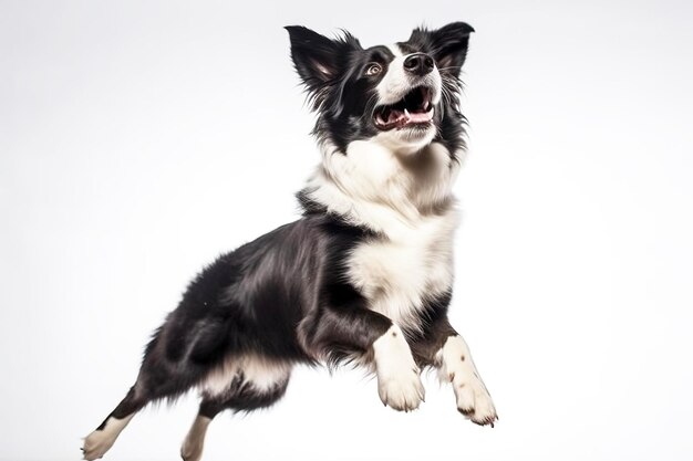 Zuivere ras puur ras mooie border collie hond ras achtergrond natuur geïsoleerd