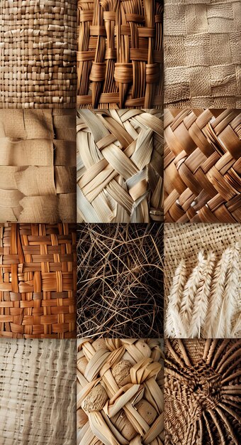 Zulu Basketry With 3D Texture of Woven Grass Torn Paper Effe Illustration Trending Background Decor