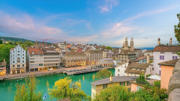 Zurich city downtown skyline cityscape of Switzerland