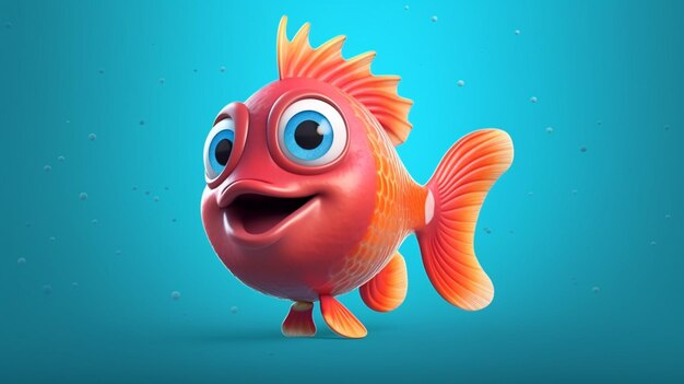 A zute cartoon pathar chata fish character Ai Generative