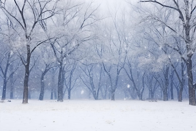 Zwakke sneeuwval Koude weer achtergrondfoto