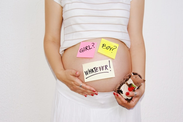 Foto zwangere vrouw buik