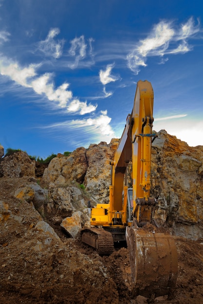 Zware Machine In Het Landschap