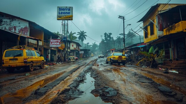 Foto zware regenval in sierra leone