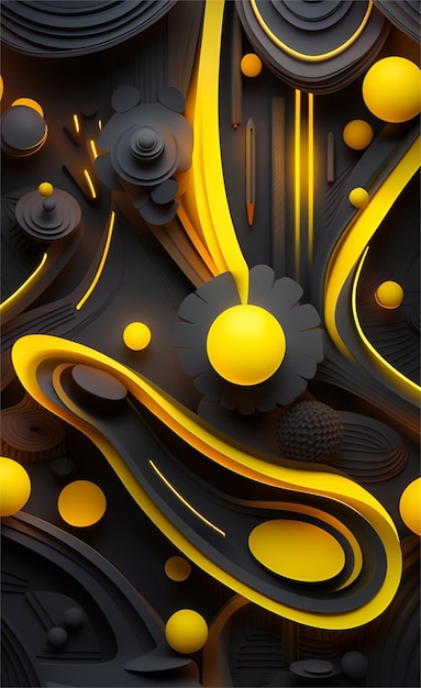 Zwart en geel abstracte achtergrond conceptontwerp
