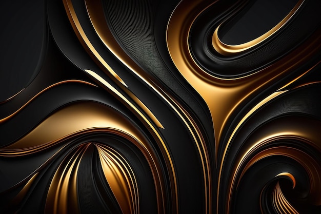 Zwart en goud wallpapers die high definition en high definition zijn