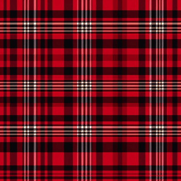 Foto zwart en rood plaid patroon achtergrond textuur ai gegenereerd