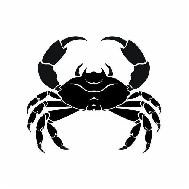 Foto zwart en wit krab symbool steenbok zodiac illustratie