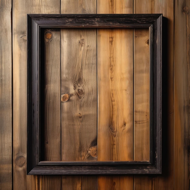 Zwart frame op een Burly Wood gekleurde muur of achtergrond