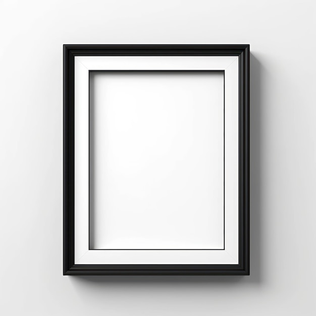 Zwart frame op een witte kleur muur of achtergrond