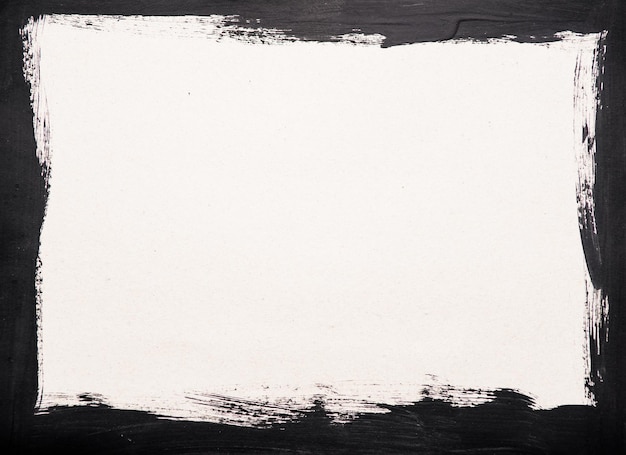 Zwart geschilderd frame op wit papier achtergrond