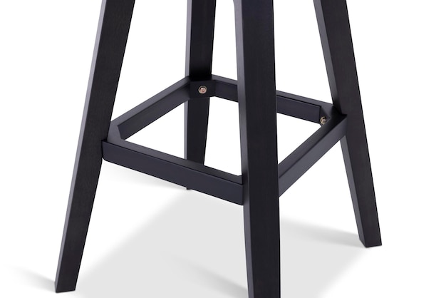 Zwart grijze kleur lege tafel stoel geïsoleerd op een witte achtergrond inclusief uitknippad
