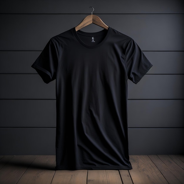 Zwart katoenen T-shirt Mockup Tshirt Mockup