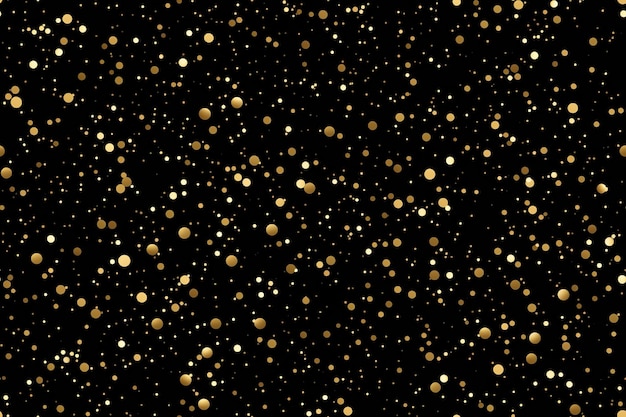 Foto zwart naadloos patroon met gouden glitter pailletten toepasselijk voor inpakpapier print achtergrond met glanzende sprankelende deeltjes herhaalbare textuur viering feestelijk evenement generatieve ai
