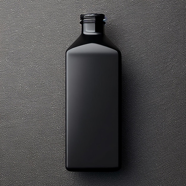 zwart plastic fles