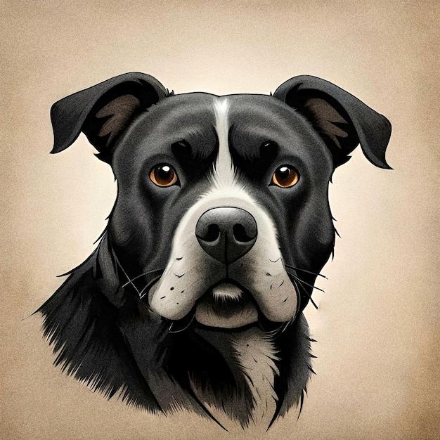 zwart portret van een hond