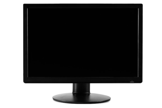 Foto zwart scherm van een computerscherm
