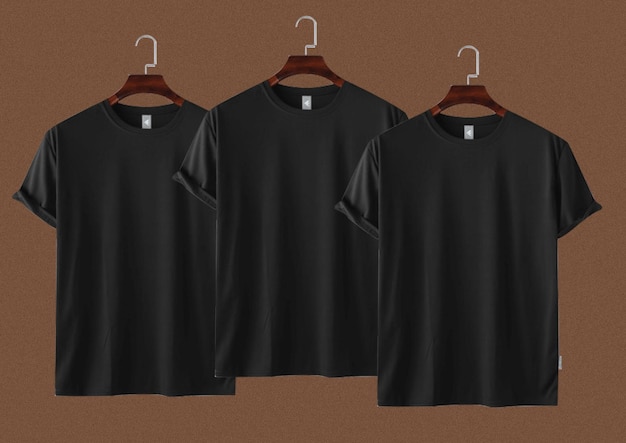 Zwart T-shirt mock-up 2023