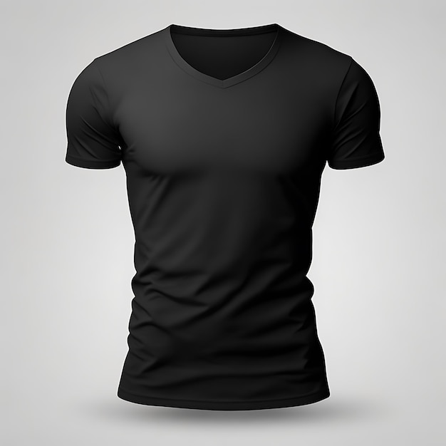 zwart t-shirt mooi mockup voor heren witte achtergrond t-shirt mockup zwart t-shirt mockup