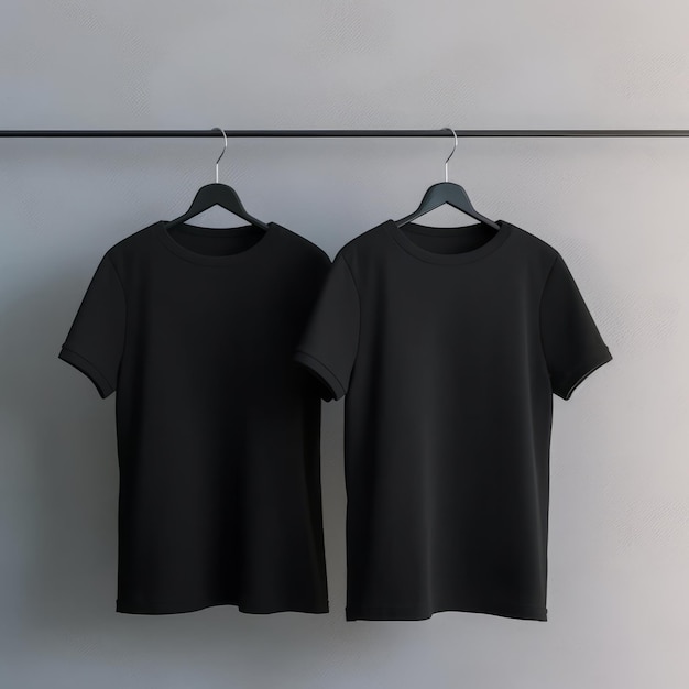 Zwart T-shirtmodel Illustratie AI GenerativexA